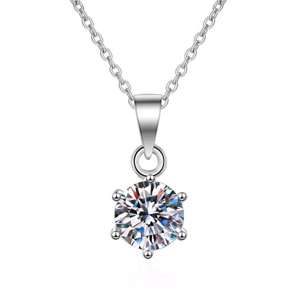 Certified 3ct. t.w. Diamond Solitaire Brilliant Cut Necklace - Picture 1 of 16